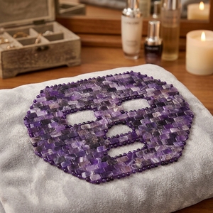 Set de Mascarillas Faciales y Oculares de Cuarzo Rosa y Jade, Cristales Naturales con Propiedades Reafirmantes y Anti-Hinchazón para Uso Doméstico y Comercial - Product Image 2