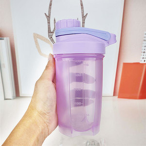 Coctelera de polvo de proteína deportiva de plástico PP colorida de 500ML de marca personalizada con bola agitadora para gimnasio - Product Image 2