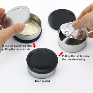 Herb <b>Pull</b> Bottom Tin Can Round Metal Storage Container Customizable Printing Moisture Proof <b>Light</b> Proof - Product Image 3