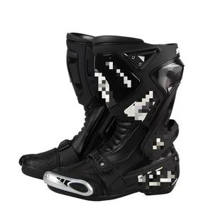 Nouvelles bottes de moto de course résistantes à l'usure, bottes longues, bottes de route, bottes professionnelles pour motards avec semelle en acier. - Product Image 2
