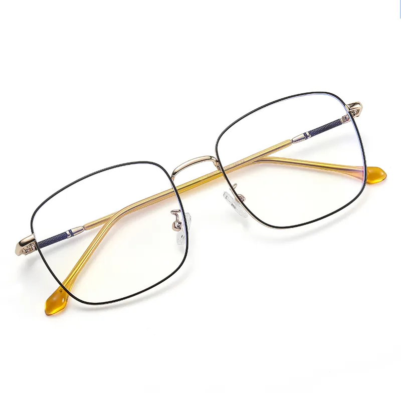 Optik gözlük gözlük gözlük çerçevesi S titanyum lüks aslan cömert çerçevesiz Shinning erkekler OEM özelleştirmek stil zaman desen