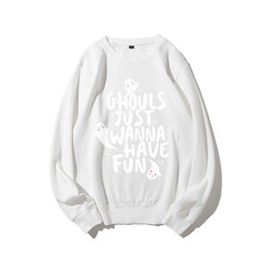 Pull tricoté pour femme à motif fantôme d'Halloween '<span class=keywords><strong>HAVE</strong></span> FUN', imprimé sur le devant, coupe ample décontractée, infroissable, respirant, en Spandex/Coton - Product Image 6
