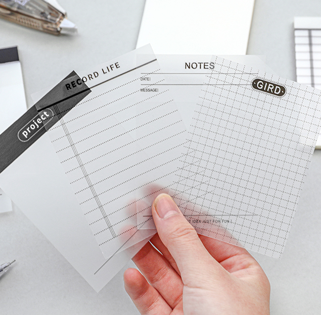 Transparent collant notes glitter