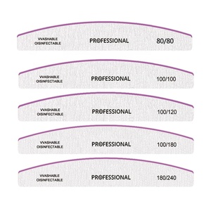 Lima de Uñas Profesional Lavable con Logotipo Personalizado, Limas de Uñas y Raspador Gris Zebra con Logotipo Profesional - Product Image 1