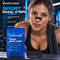 Bandes nasales noires pour le sport, souples, respirantes, avec logo personnalisé et emballage en sachet de vente au détail