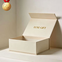 Boîte cadeau magnétique en kraft brun CRD avec couvercle, emballage en papier rigide écologique, boîte cadeau