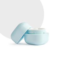 Conteneur d'emballage de couleur vide pot en plastique de crème cosmétique de couleur de bonbon d'animal de compagnie avec couvercle