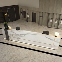 Bureau de réception de la société en marbre moderne et simple polyvalent pour l'hôtel, le bureau, la boutique, l'école et le centre commercial.