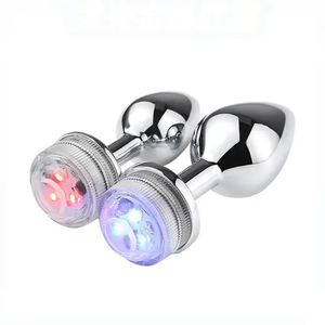 Productos sexuales para adultos, enchufe Anal remoto <span class=keywords><strong>de</strong></span> Metal sólido, luz LED, <span class=keywords><strong>cambio</strong></span> <span class=keywords><strong>de</strong></span> Color, Anal, corte trasero - Product Image 4