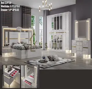 Newly Design Modern Elegant High Gloss House Interior Bedroom Set In Cheap Price