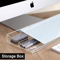 Organisateur de bureau en acrylique, tableau blanc effaçable à sec, support de clavier, tapis de bureau pour ordinateur, tableau blanc avec tiroir de rangement