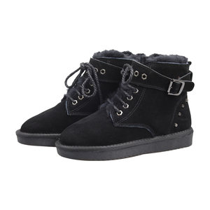 Bottes de neige en peau de <span class=keywords><strong>mouton</strong></span> pour femmes, hauteur cheville, chaude, pour l'hiver, offre spéciale, - Product Image 5
