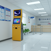 Kiosque de Vente de Billets de Cinéma Tactile en Promotion avec Écran Capacitif 10 Points, SDK Intégré, Accepteur de Billets, et Reconnaissance Faciale sur Pied