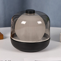 Lampe de table de luxe à boule lumineuse, abat-jour transparent, LED, alimentée par courant continu, écologique, RGB, variateur tactile, décoration d'intérieur