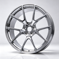 Rines Monobloque de Aluminio Cromado Plateado Forjado 5x120 5x114.3 de 18 19 20 21 22 Pulgadas para Porsche Mustang BMW M4 E92 F30 G20 G80