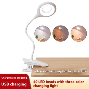 <span class=keywords><strong>Lampe</strong></span> de bureau LED moderne avec réglage à plusieurs niveaux Clip-On rechargeable à économie d'énergie pour étude pour salle de lecture - Product Image 5