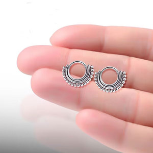 Thời trang G23 Titan <span class=keywords><strong>Tribal</strong></span> Á bóng bản lề Clicker Vòng ASTM F 136 vách ngăn Clicker cơ thể đồ trang sức đám cưới engagements chính thống - Product Image 4