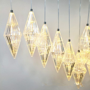 Nuovo arrivo luminoso acrilico 10 teste di cristallo di <span class=keywords><strong>diamante</strong></span> <span class=keywords><strong>lampadario</strong></span> di sabbia per festa di nozze decorazione di natale - Product Image 4