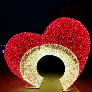 Décoration lumineuse LED en forme de cœur pour Noël, pour jardin, extérieur, festival et éclairage commercial - Product Image 1