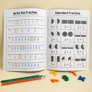 Libro <span class=keywords><strong>de</strong></span> Actividades <span class=keywords><strong>de</strong></span> Fracciones Matemáticas para Mejorar las Habilidades Matemáticas <span class=keywords><strong>de</strong></span> 3.º, <span class=keywords><strong>4</strong></span>.º y 5.º Grado, Cuaderno <span class=keywords><strong>de</strong></span> Ejercicios <span class=keywords><strong>de</strong></span> División - Product Image 3