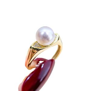 Soporte para Anillos de Plata S925 con Cuentas Redondas de 8-10 mm, Accesorios de Perlas para DIY, Soporte para Joyería de Moda, Espaciadores de 25 mm, Accesorio 10379 - Product Image 5