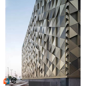 Panneau mural décoratif en <span class=keywords><strong>métal</strong></span> pour <span class=keywords><strong>façade</strong></span>, revêtement mural extérieur pour maisons, système de mur-rideau en aluminium - Product Image 1