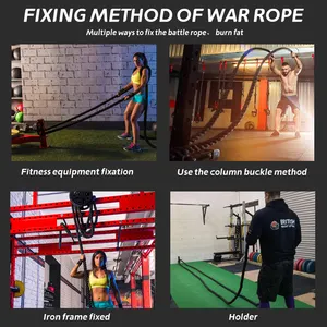 Custom Length Battle Rope For Strength Training Fitness Battle Rope Gym Use Battle Rope Training For Arm Strength