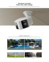 Cámara de Seguridad Exterior CW100 Dual con Zoom Óptico 10x, Sensor CMOS, Visión Nocturna, Grabación en Tarjeta de Memoria y Nube, 100% para Exterior