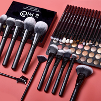 Daily Queen & Mor-phe 29 pièces Pinceaux de maquillage en bois noir Nano Hair avec manche en bois, qualité supérieure et sensation luxueuse, logo personnalisé