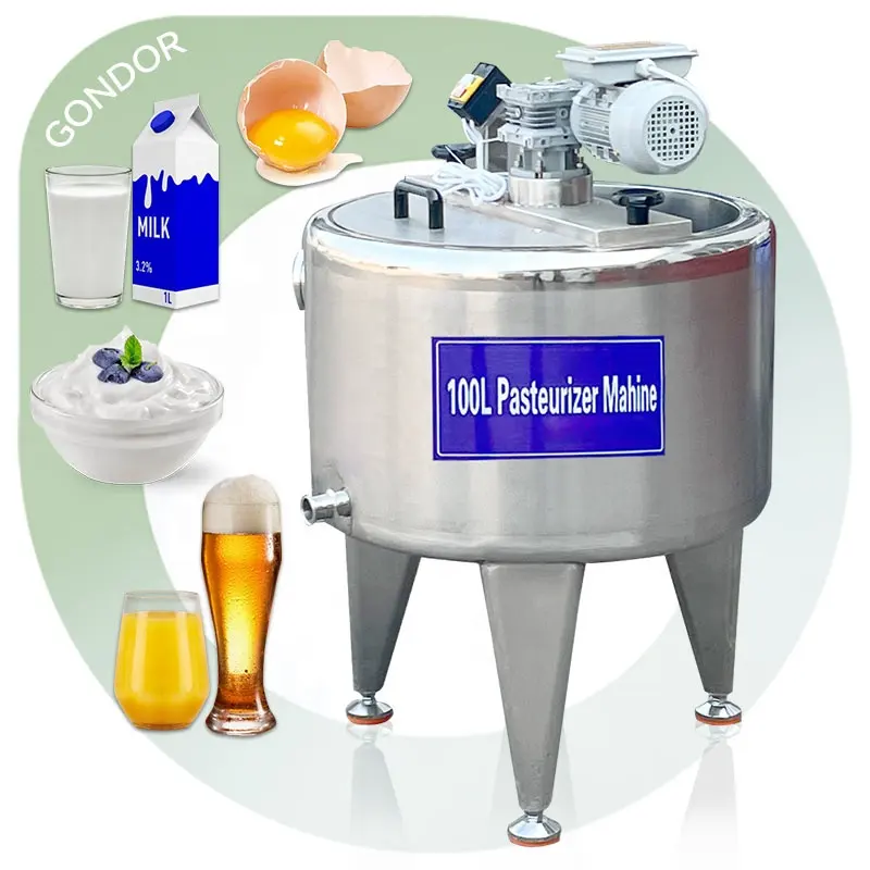 Mushtoom Substraat Pasteurisatie Machine Vat Handel Industriële 50l Melk Pasteurisator En Homogenisator