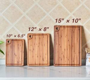 Planches à découper en bambou pour bloc <span class=keywords><strong>de</strong></span> boucher <span class=keywords><strong>de</strong></span> cuisine avec rainures <span class=keywords><strong>de</strong></span> jus et trous <span class=keywords><strong>de</strong></span> suspension - Product Image 2