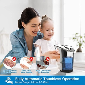 Distributeur automatique de savon sans contact, distributeur de savon liquide pour les mains, 500ml, pour salle de bain et cuisine - Product Image 2