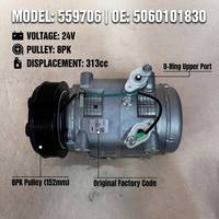 Kompresor AC Valeo TM31 OEM Asli Baru OE 5060101830 Unit Utama 24V 8PK 152mm Pemasangan Langsung 5EYES Unit Pendingin Bus Besar