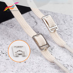 Flat Easy Tie Shoe Lace Slider Cordón elástico con sujetador Chapa de metal - Product Image 1