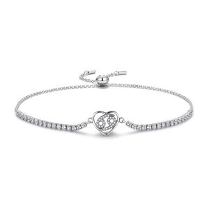 Vòng tay 12 chòm sao hoàng đạo bạc Ý 925 thật, điều chỉnh được, mặt đá pha lê, dành cho nữ, trang sức thời trang - Product Image 5