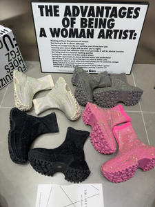 Botines de Plataforma con Suela Gruesa y Pedrería Brillante para Mujer, Modelo 2026, Zapatos Casuales de Moda - Product Image 4