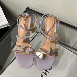 New Arrival Sandales Chaussures Dames Summer Sandals <b>Open</b> Toe Ankle Lace <b>up</b> Strap Heels for Women - Product Image 2