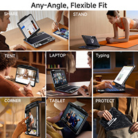 Clavier magnétique IFacemall à rotation 360° en ABS avec rétroéclairage LED RGB pour iPad 10e génération A16 2025, Bluetooth 5.2 sans fil, Type-C, disposition US