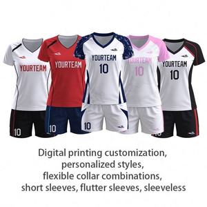 Maglia sportiva Unisex di alta qualità poliestere Set stampa su misura nuova vendita uniforme della squadra per le donne giocatori di pallavolo - Product Image 2