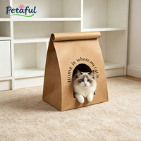 Nichoir pour chat en papier kraft écologique, durable et luxueux, avec griffoir amovible et design lavable |   Biodégradable