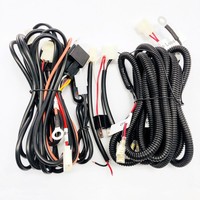 Harnais de câblage pour barre lumineuse LED avec connecteur H4 12 AWG fabriqué sur mesure en usine avec relais 40A