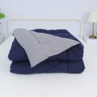 Couette matelassée toutes saisons hypoallergénique écologique 100 % polyester avec languettes aux coins, taille Queen, collection Printemps