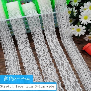 Cổ phiếu nhà máy trắng đen 3 cm 4 cm đàn hồi ren Ribbon lông mi ren TRIM vật liệu cho tóc phụ kiện - Product Image 4