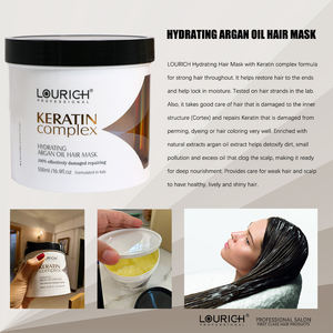 Mascarilla Capilar Reparadora Orgánica de Lujo para Salón OEM, Crema Reparadora con Keratina y Aceite de Argán, Hidratante Capilar, Mascarilla Capilar Reconstructora de Fibras - Product Image 2