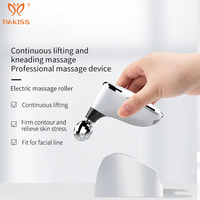 PAKISS Elektrische Massagerolle Y-förmig Doppelroller Handgerät EMS Mikrostrom Hochfrequenz-Vibration USB Wiederaufladbar für