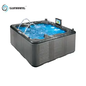 Nuevo diseño Sunrans Venta caliente al aire libre Bañera de hidromasaje Fabricante Lujosa bañera de masaje Jet Whirlpool para 6 personas