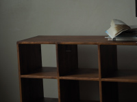 Vitrine en bois massif autoportante avec porte en verre, vitrine moderne pour objets de collection dans le salon