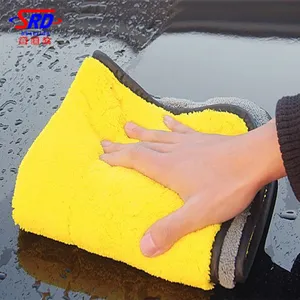 未漂白用途85% 聚酯15% 聚酰胺500 Gsm超细纤维优质洗车毛巾用于汽车清洁