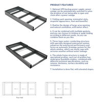 Cobuild personnalisation professionnelle Design moderne automatique petit rétractable coulissant lucarne fenêtres sous-sols en alliage d'aluminium