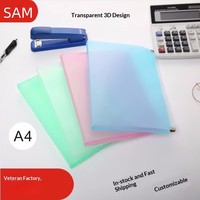 Carpeta de Archivo para Estudiantes, Bolsa Transparente de Plástico PP con Cierre, Tamaño A4, Diseño de Dibujos Animados, Almacenamiento para Oficina y Estudio, Disponible al por Mayor